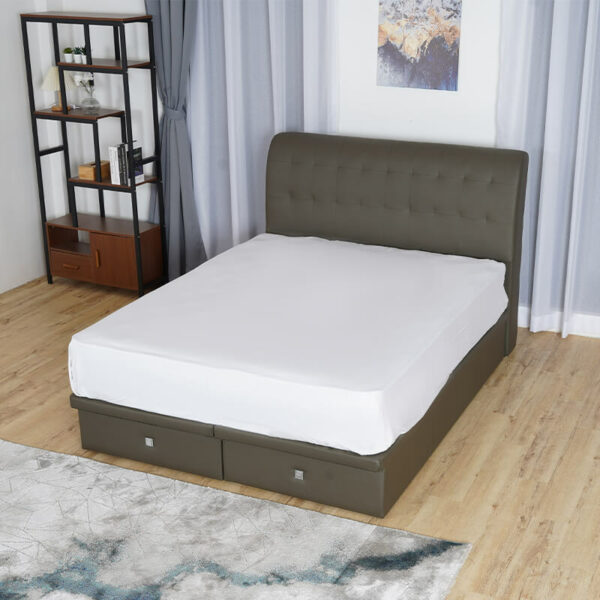 Baronial Leather Drawer Storage Bed lifestyle