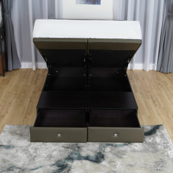 Baronial Leather Drawer Storage Bed lifestyle