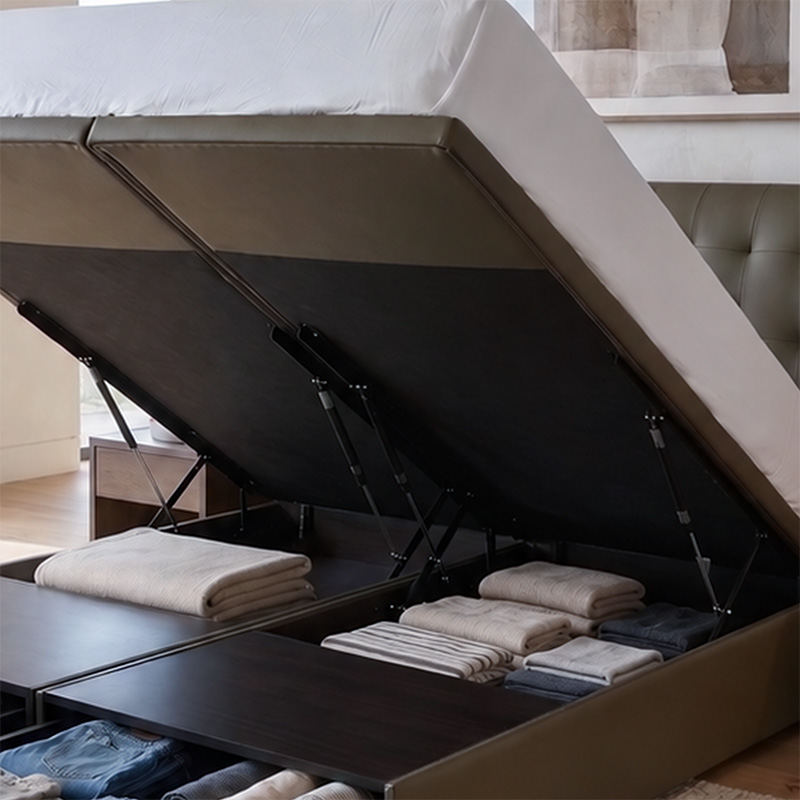 bd-baronial_leather_drawer_storage_bed-divan-10 Hydraulic lift holding the Baronial base open