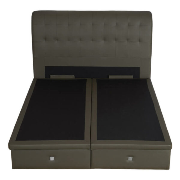 Baronial Leather Drawer Storage Bed on white background