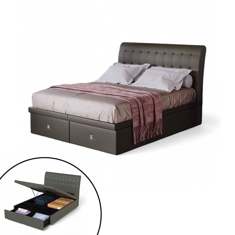 bd-baronial_leather_drawer_storage_bed-wbg_main Baronial Leather Drawer Storage Bed on white background